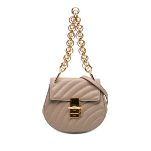 Pre-Loved Chloé Mini Studded Leather Drew Bijou Satchel